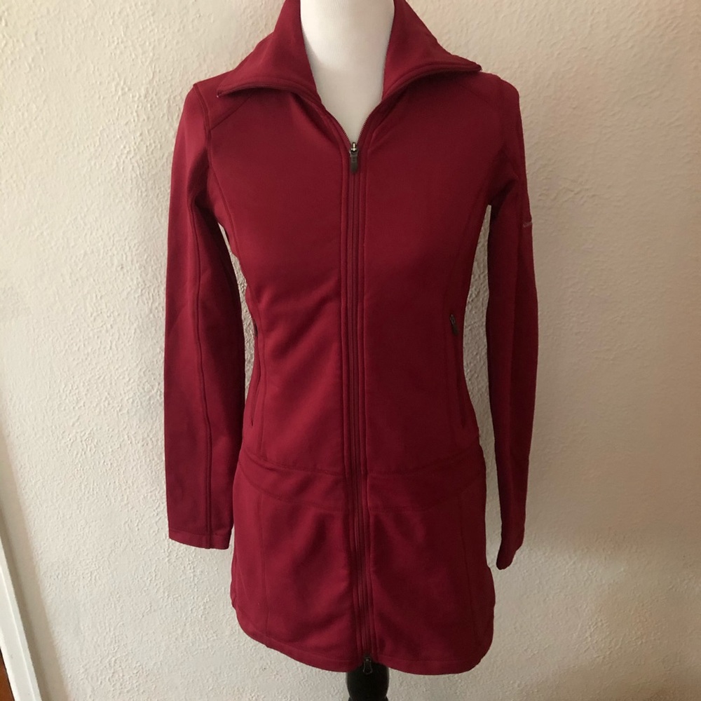 Red Columbia Omni-Wick Long Jacket: Size SP
